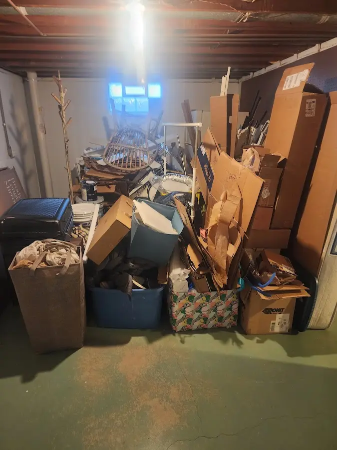 Roll-off dumpster container at job site for Yard Waste Dumpster Rental in Spearfish